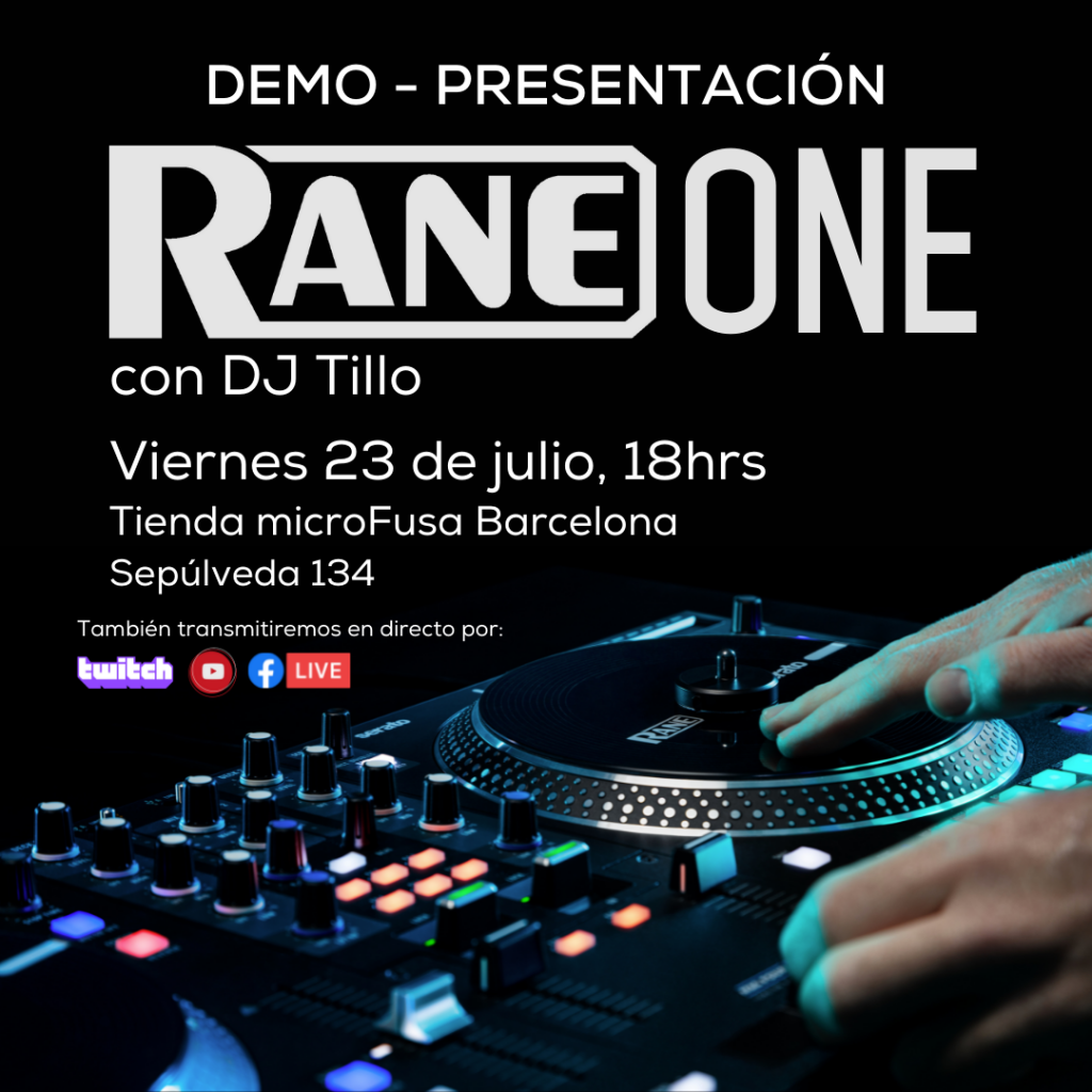 rane one presentacion microfusa barcelona dj tillo